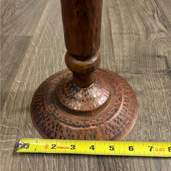 Hammered Copper Candlestick Holder Decor - Picture 7 of 7